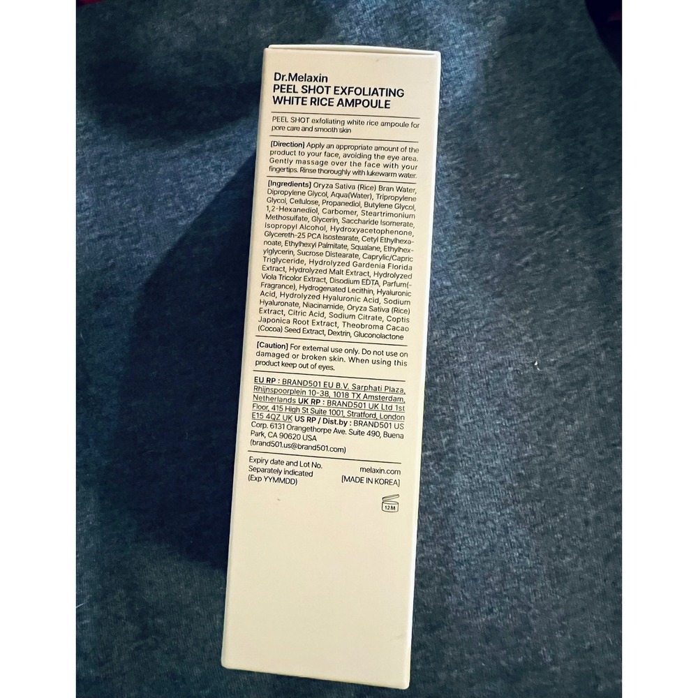 Dr Melaxin Peel Shot Exfoliating White Rice Ampoule Korean Skincare Brightener - Picture 2 of 3